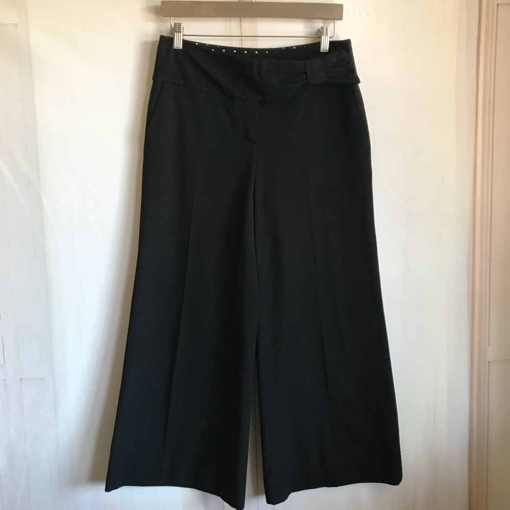 ANTHROPOLOGIE Wide Leg Black Slacks - Picture 2 of 8